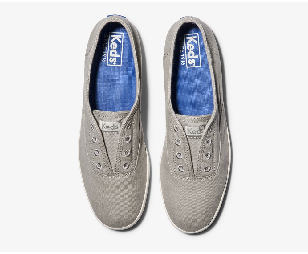 Keds Slip Ons Damen Grau - Chillax Seasonal Washable - OLP-652783